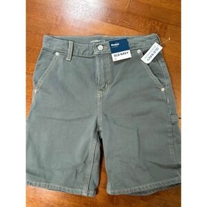 Old Navy Carpenter Shorts Boys 12 Green Baggy Built-In Tough Utility 681352-00-1